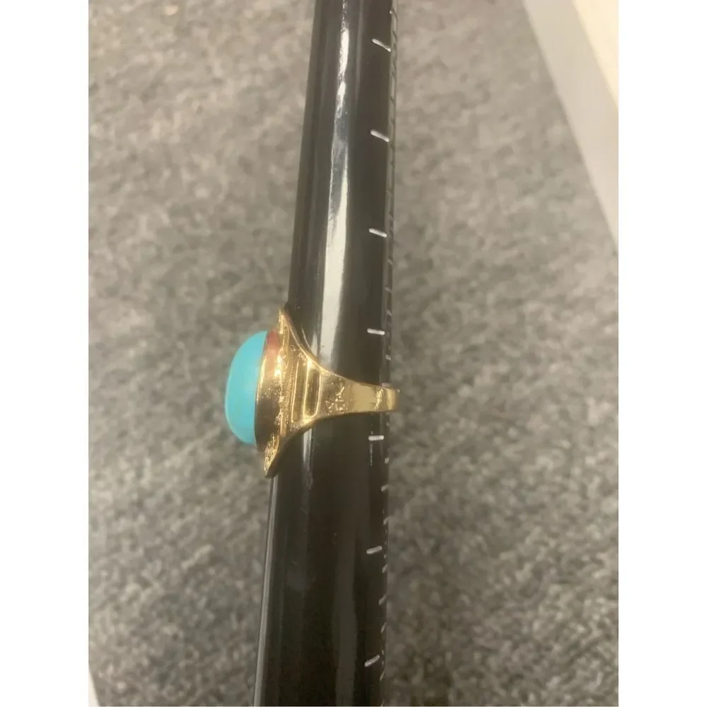(Faux) Turquoise Stone Gold Ring